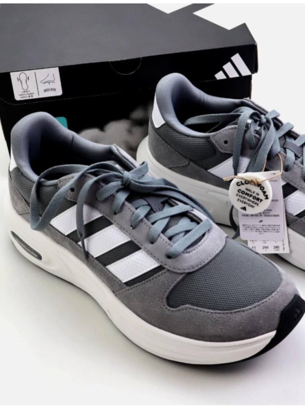 Adidas Cloudfoam Cuxxion 80S KJ4265 Men's Shoes Size 9.5 WIDE Sneakers Comfort